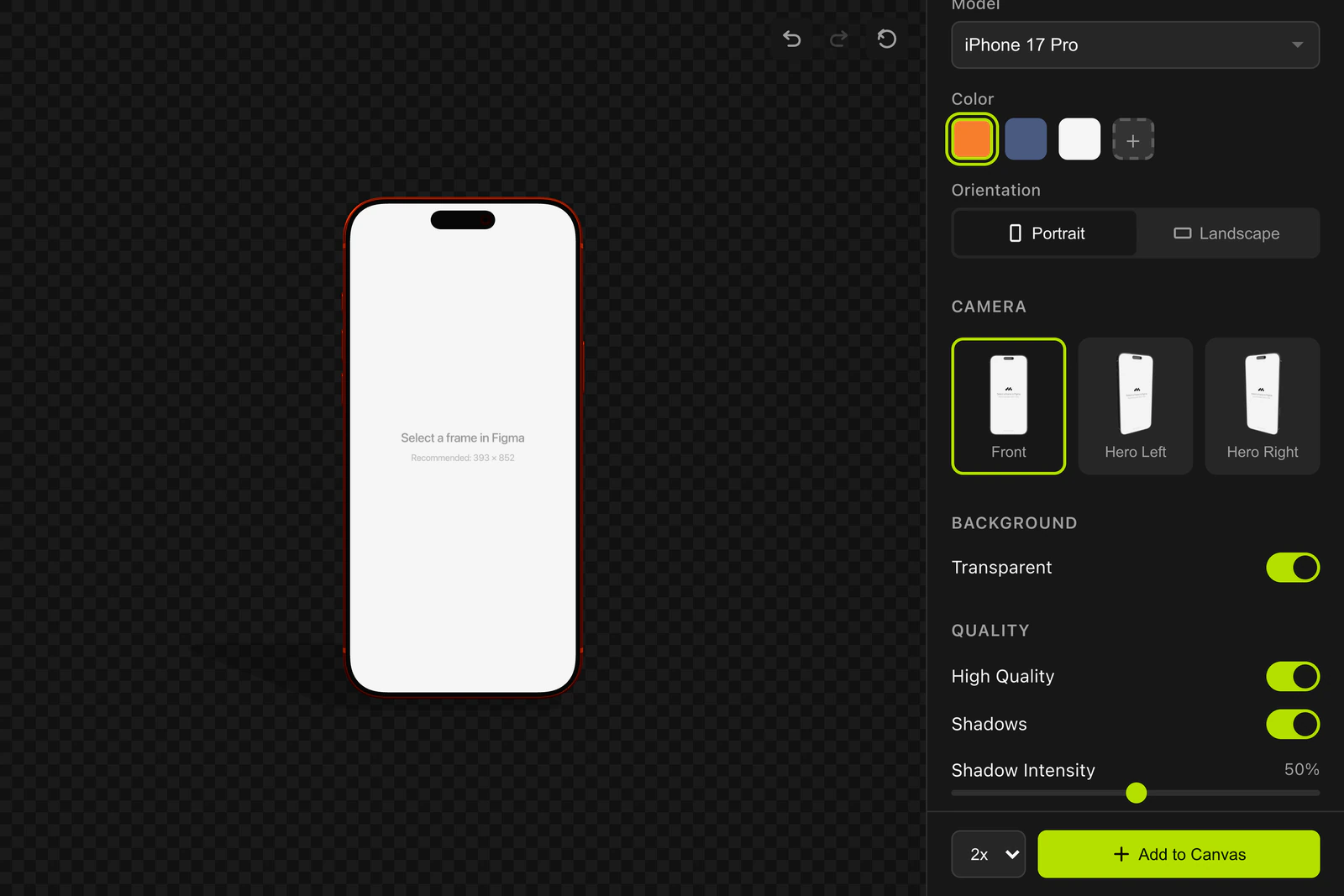 The plugin on 14 January: a live render of the device on each card